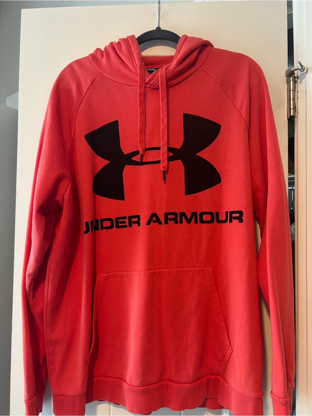 Under Armour Men’s Red Hoodie with Black Logo